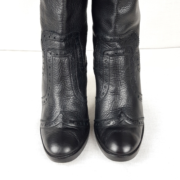 MICHAEL KORS LEATHER TALL HIGH HEELS BOOTS - Picture 6 of 16